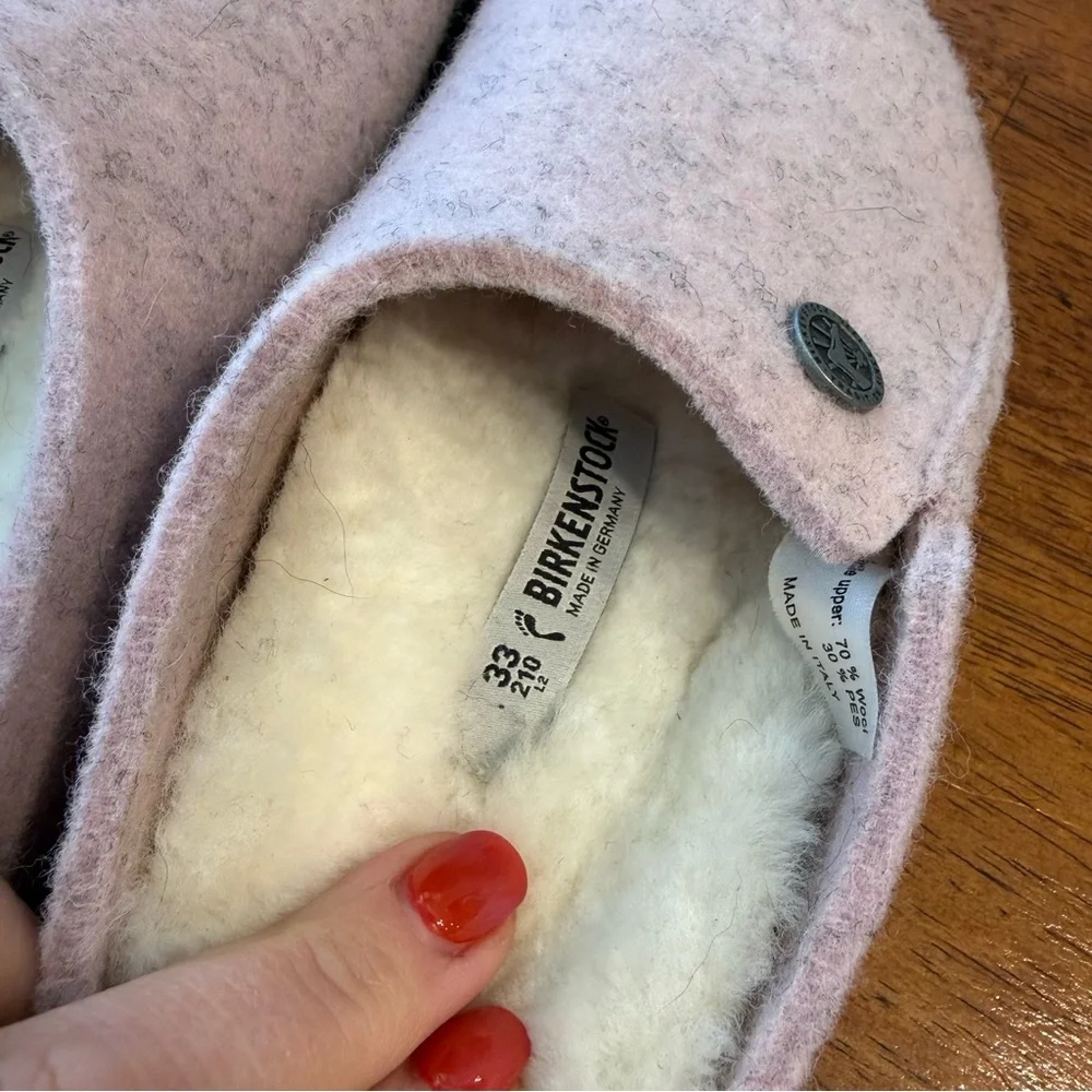 Birkenstock Zermatt Shearling Wool Felt Clog size 2